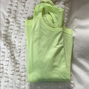 NWOT lululemon neon swiftly tank size 6